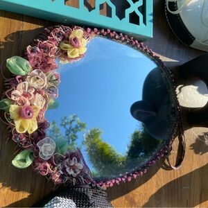 Victorian oval mirror 12 inch